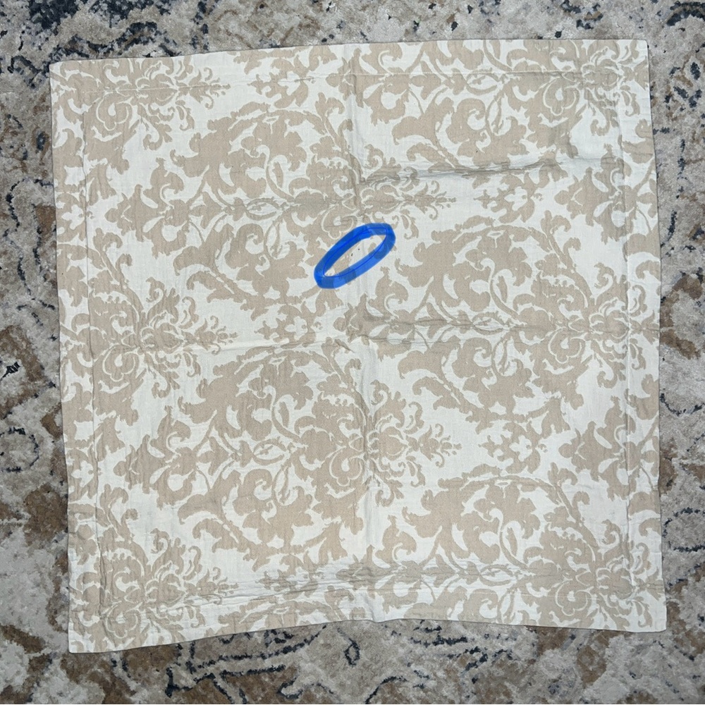 3 Pottery Barn Jacquard Medallion Cotton Linen Euro Sham in Neutral - Picture 10 of 16